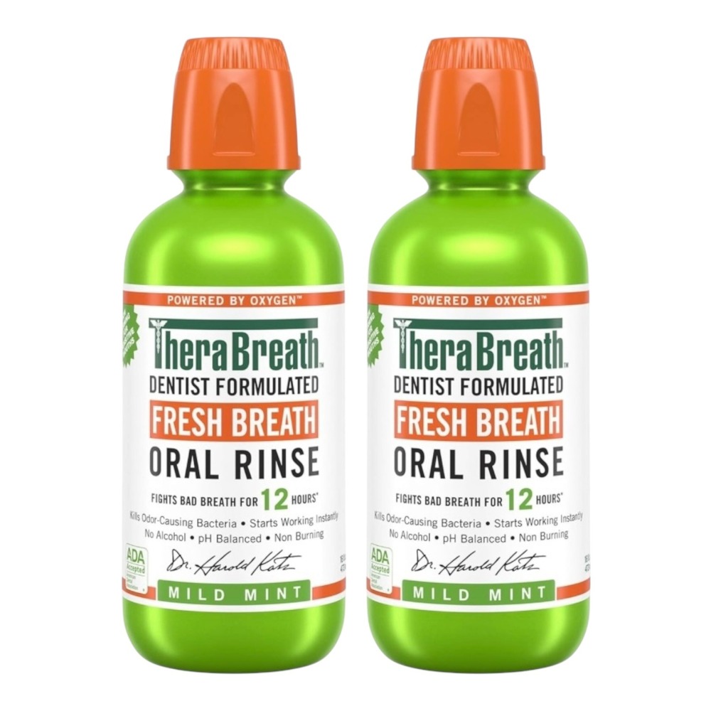 TheraBreath Fresh Breath Oral Rinse (16 oz, 2‎ Pack) – Mild Mint